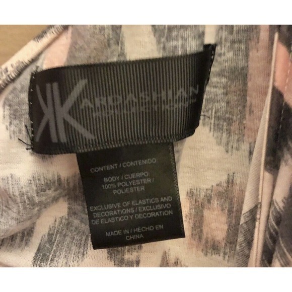 Kardashian Kollection Asymmetrical Leopard Dress S‎ leopard knee length #522 - Picture 11 of 12